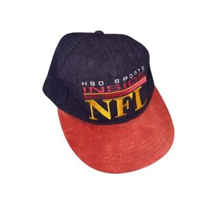 Vintage HBO Inside NFL Hat Cap Snap Back Mens One Size Blue Red NFL Football 90s